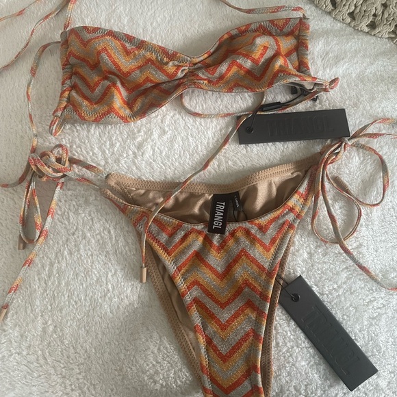 triangl swimwear Other - Triangl Greta Chevron Sparkly Bikini - NWT